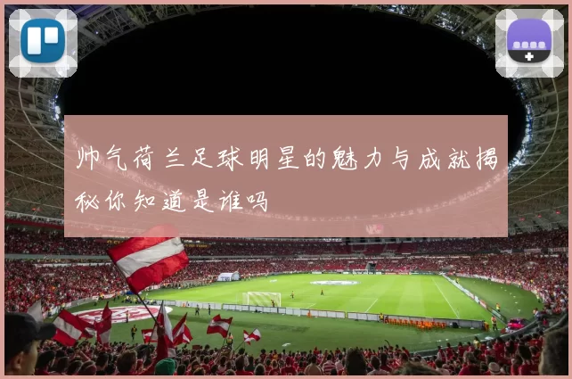 帅气荷兰足球明星的魅力与成就揭秘你知道是谁吗