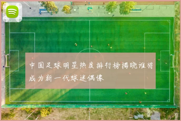 中国足球明星热度排行榜揭晓谁将成为新一代球迷偶像